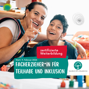 Weiterbildung Erzieher*in für Teilhabe und Inklusion in Berlin